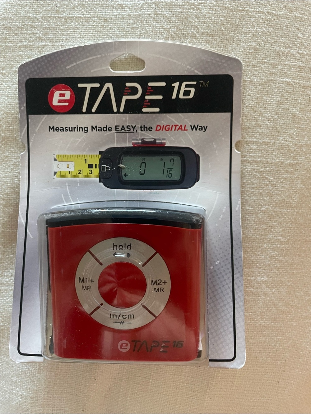 eTape 16 Digital Tape Measure by eMeasure Inc. — Red